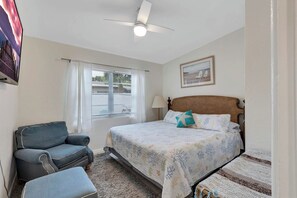 2 bedrooms, iron/ironing board, travel cot, WiFi
