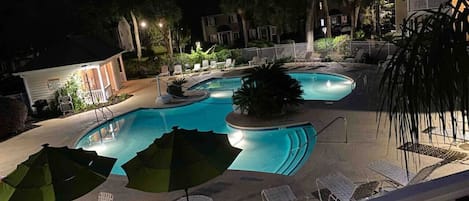 A heated pool