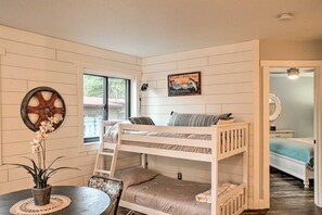 1 bedroom, travel crib, free WiFi, bed sheets