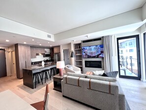 TV connectée, cheminée