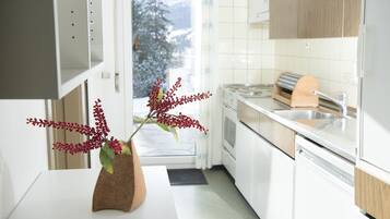 Fridge, oven, dishwasher, coffee/tea maker