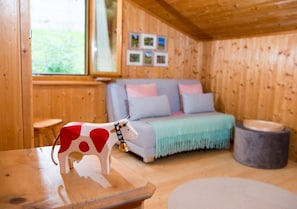 TV, fireplace - Large chalet with panoramic views (Churwalden)