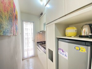 Chambre | Cuisine privée | Réfrigérateur, plaque de cuisson