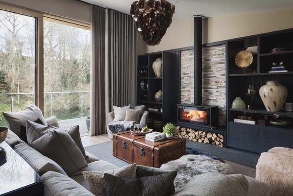 تلفزيون ذكي، مدفأة، كُتُب، ستيريو