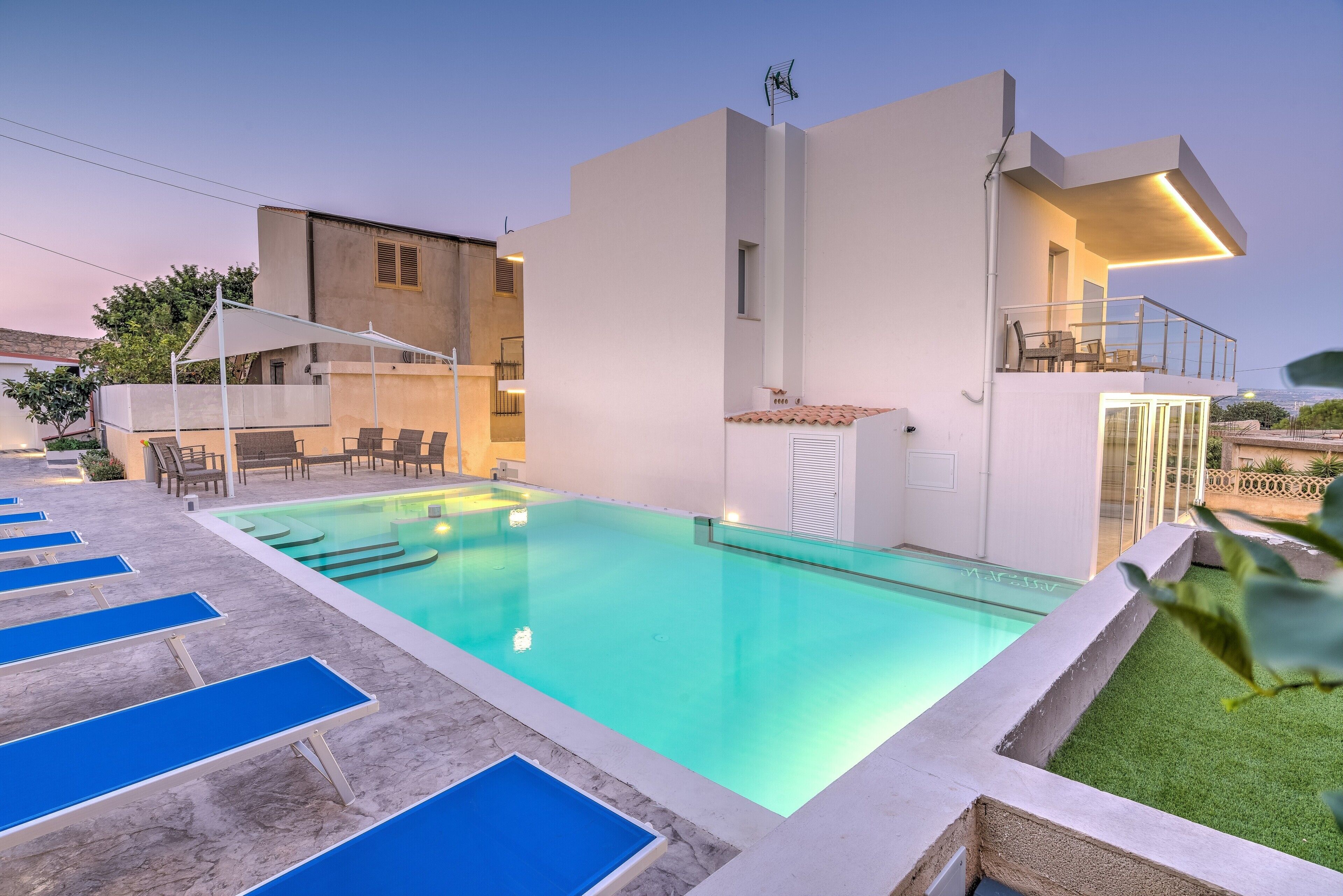 Una piscina riscaldata