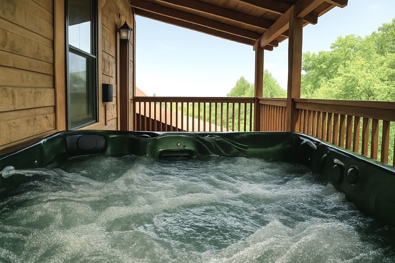 Outdoor spa tub