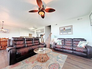 TV, offices - Mermaid Manor - Beachfront, Sun, Sand, Good Times! (Surfside Beach)