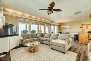 TV, offices - Direct Beachfront, Sun, Sand, & Good Times! (Surfside Beach)