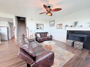 TV, offices - Mermaid Manor - Beachfront, Sun, Sand, Good Times! (Surfside Beach)