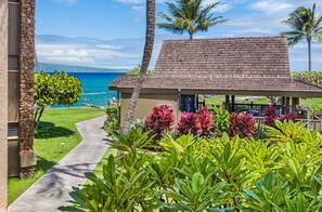 Property grounds - OCEAN and POOL View, remodeled 2 bdrm condo with A/C - PAPAKEA K406 (Lahaina)