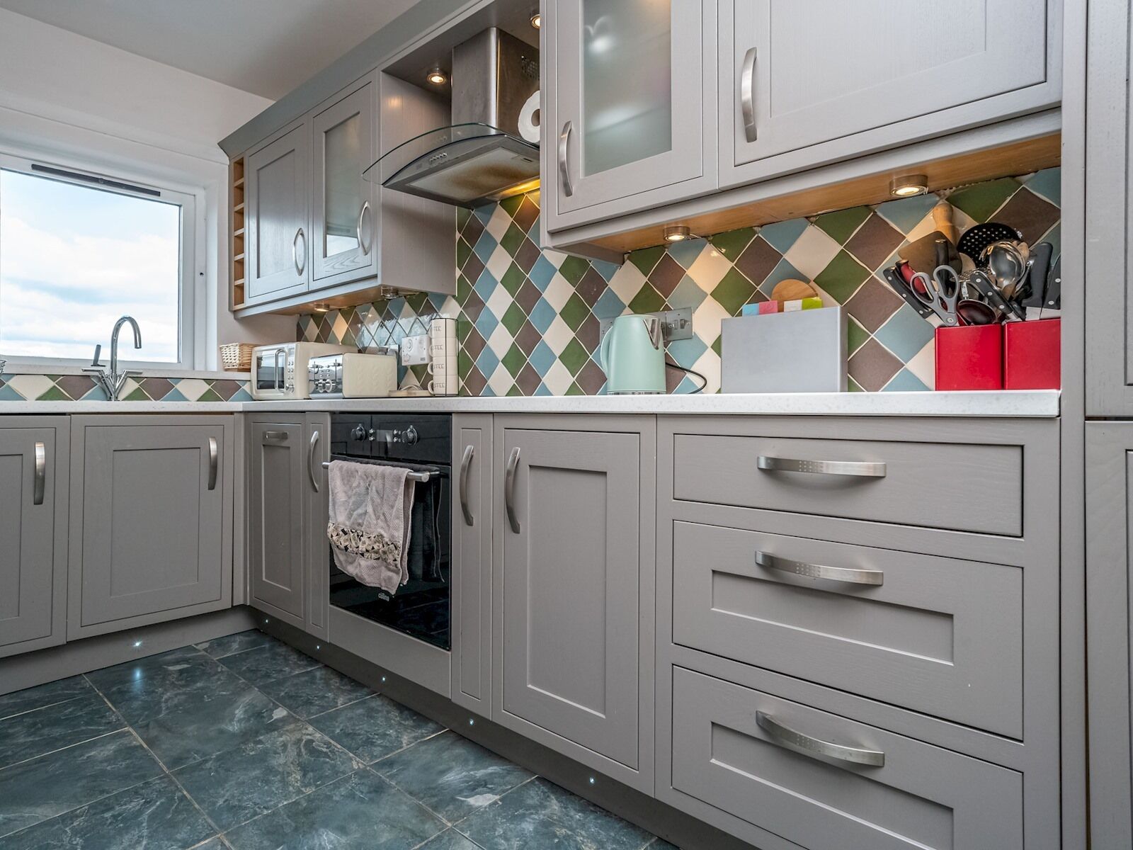 Microwave, oven, dishwasher, toaster