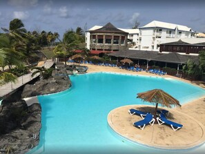 Outdoor pool - Apartment 2902 MANONEVA, 2 BEDROOMS + ground floor living room in MANGANAO, (Saint-Francois)