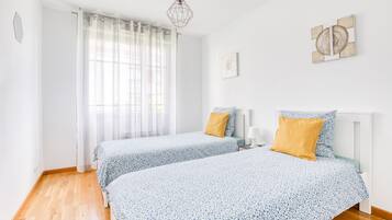 2 bedrooms, soundproofing, iron/ironing board, travel cot