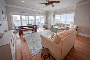 Duplex, 5 Bedrooms | Living room - Tequila Mockingbird by Sea Scape Properties (Carolina Beach)