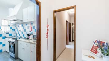 Fridge, microwave, oven, coffee/tea maker