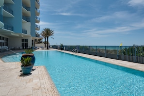 A heated pool