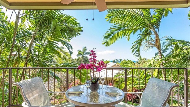 คอนโด, เตียงคิงไซส์ 1 เตียง และโซฟาเบด (Kahaluu Bay Villas #103) | รับประทานอาหารกลางแจ้ง