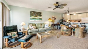 Condo, 1 Queen Bed with Sofa bed (Sea Village #3-203) | Living area - Sea Village #3-203 (Kailua-Kona)