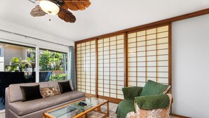 Condo, Multiple Beds (Alii Villas#127 Remodeled, AC & Ocean) | Living area - Alii Villas#127 Remodeled, AC & Ocean Views! (Kailua-Kona)