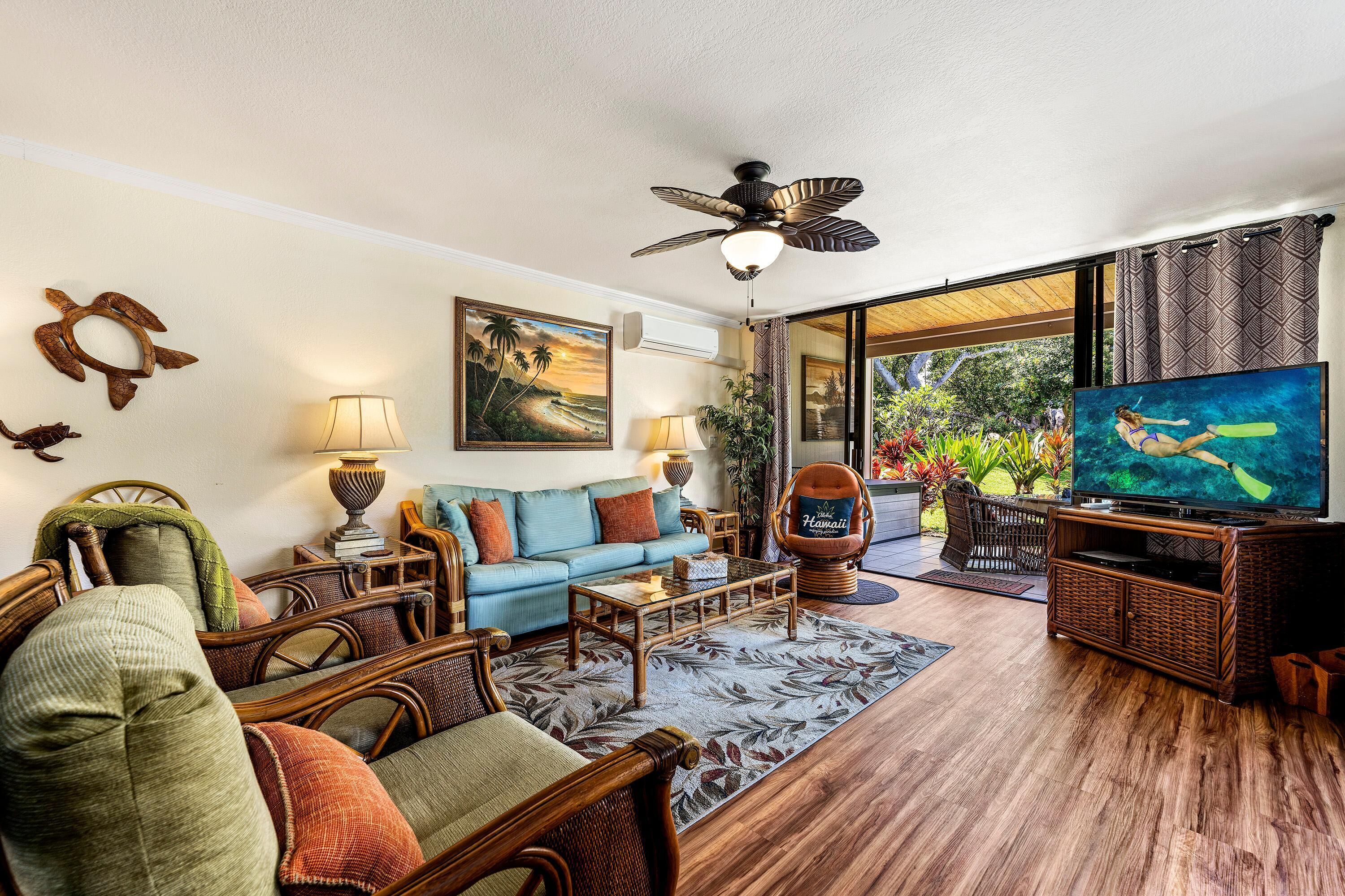 Apartment, Mehrere Betten (Keauhou Kona Surf & Racquet Club #8-1) | Wohnbereich