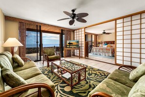 公寓客房, 多張床 (Keauhou Kona Surf & Racquet Club #5-1) | 起居區