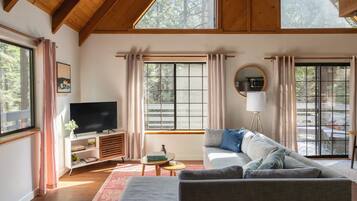 Smart TV, foosball, books