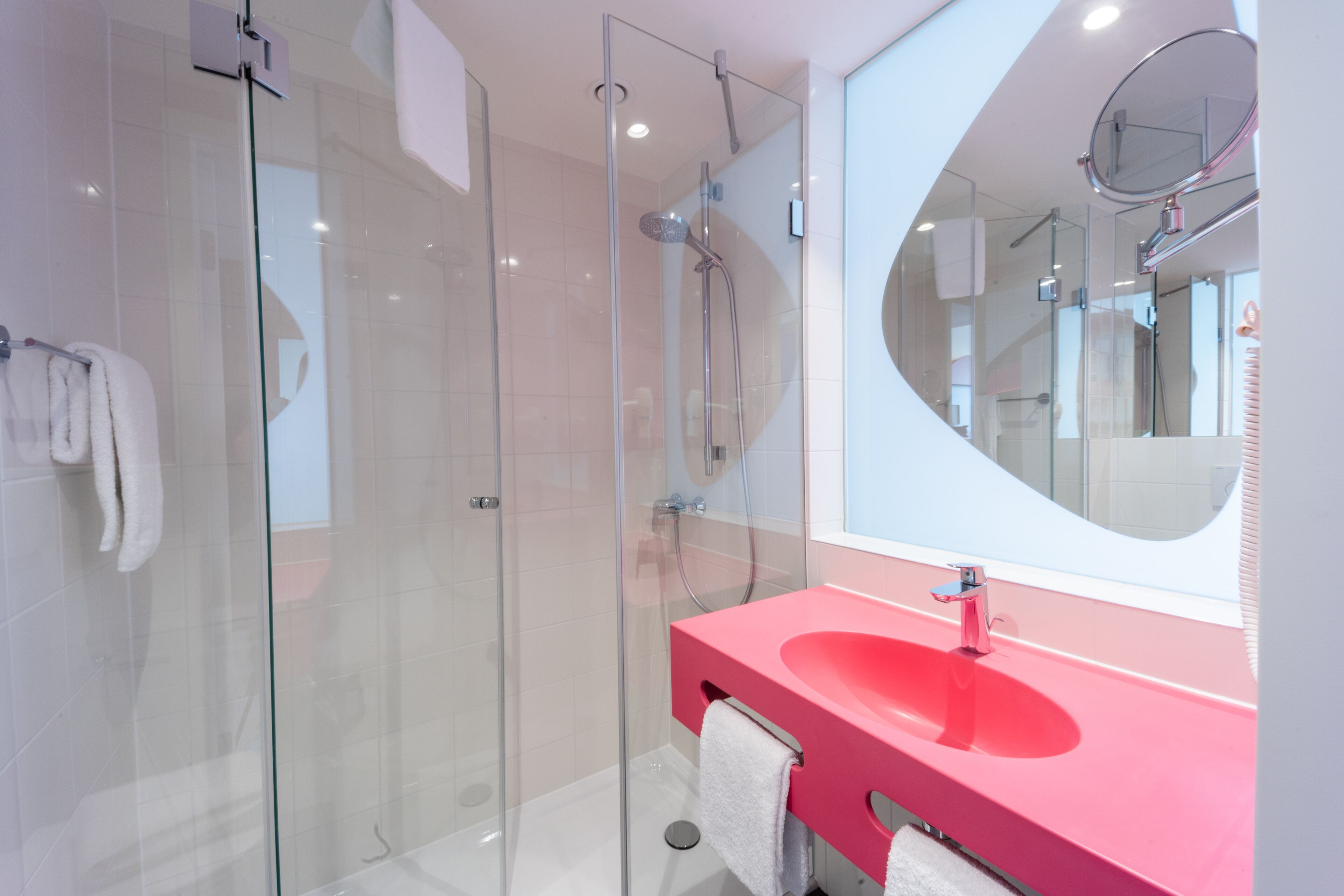 shower, eco-friendly toiletries, hair dryer, heated floors