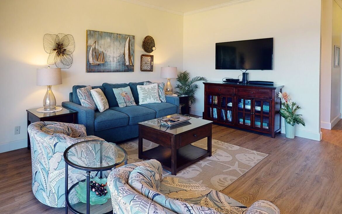 Smart TV, books, video library, stereo