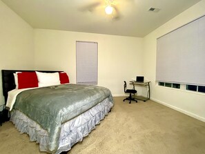 2 bedrooms, desk, free WiFi, bed sheets