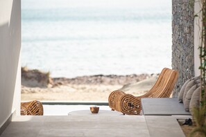 Deluxe Villa, 3 Bedrooms, Pool View, Beachside | Terrace/patio