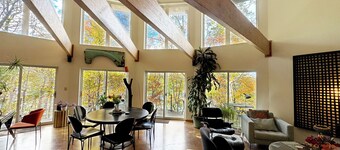 Osseo Lake Lodge  Unique Octagon Home with Sunset Views & Private Waterfront