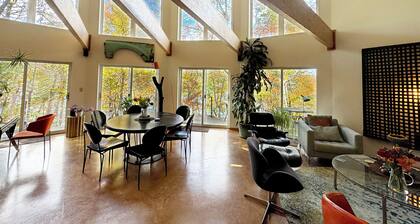 Osseo Lake Lodge Unique Octagon Home with Sunset Views & Private Waterfront