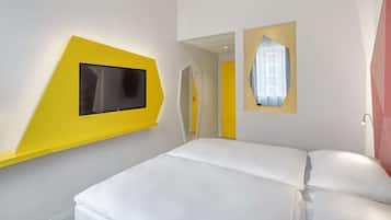 Hypo-allergenic bedding, laptop workspace, soundproofing