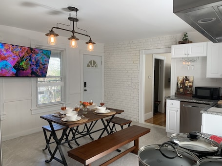 Dining. Lovely Historic Vintage home. Remodeled inside.