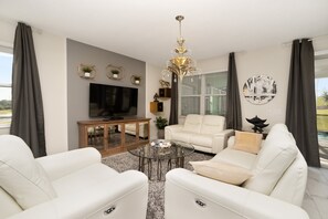 TV, DVD player, foosball