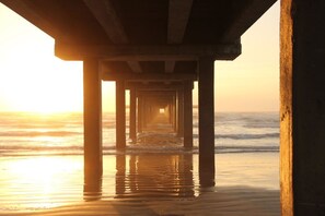Na praia