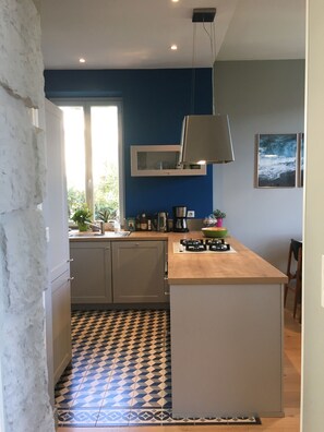 KĂŒhlschrank, Mikrowelle, Ofen, Herdplatte