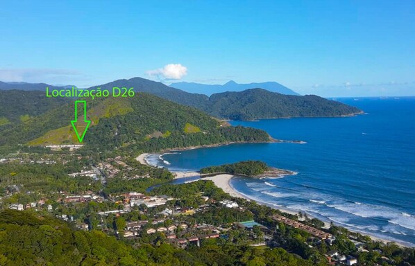 On the beach - Camburyzinho, gated community 3 suites, panoramic views and privacy. (São Sebastião)