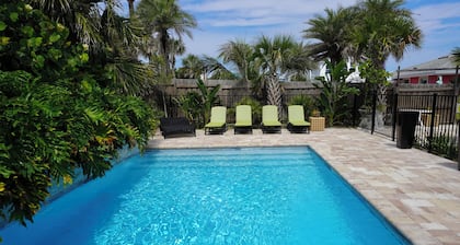 Private pool, private beach access across the street - by Sunshine Collective