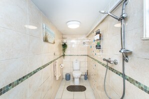 Dusche, Haartrockner, Handtücher