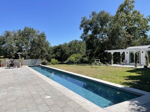 Outdoor pool, a heated pool