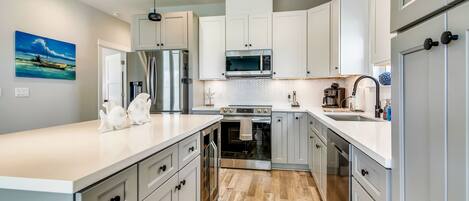 하우스, 침대(여러 개), 바다 전망 | 전용 주방 | 냉장고, 전자레인지, 오븐, 쿡탑