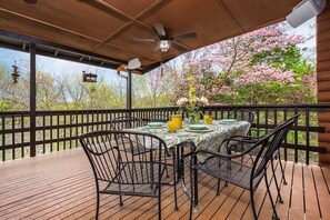 Outdoor dining - Lakefront! Hot Tub-Fire Pit, game room, paddle boards & canoe! (Kimberling City)