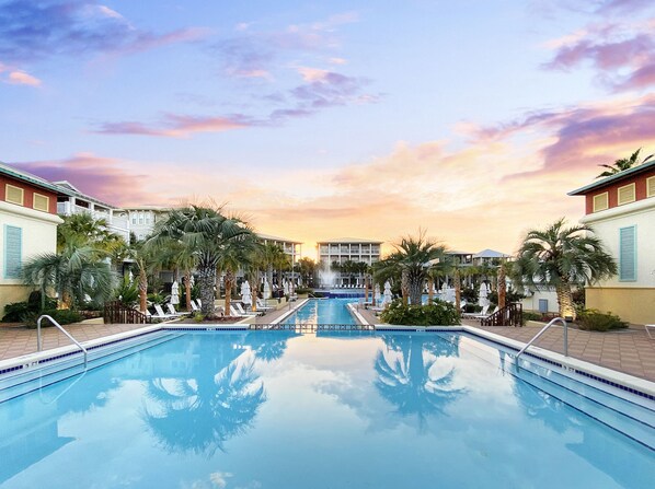 A heated pool