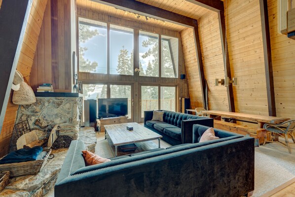 Una televisión, un reproductor de DVD, libros, un reproductor estéreo