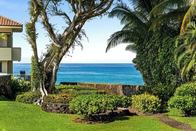 Gated Oceanfront Villa with private access to beach, heated pool & tennis court!