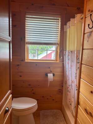 Ducha, secador de pelo, toallas y jabón