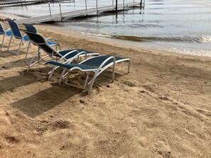 Beach nearby, sun-loungers