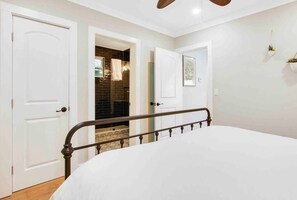 1 bedroom, iron/ironing board, travel crib, WiFi