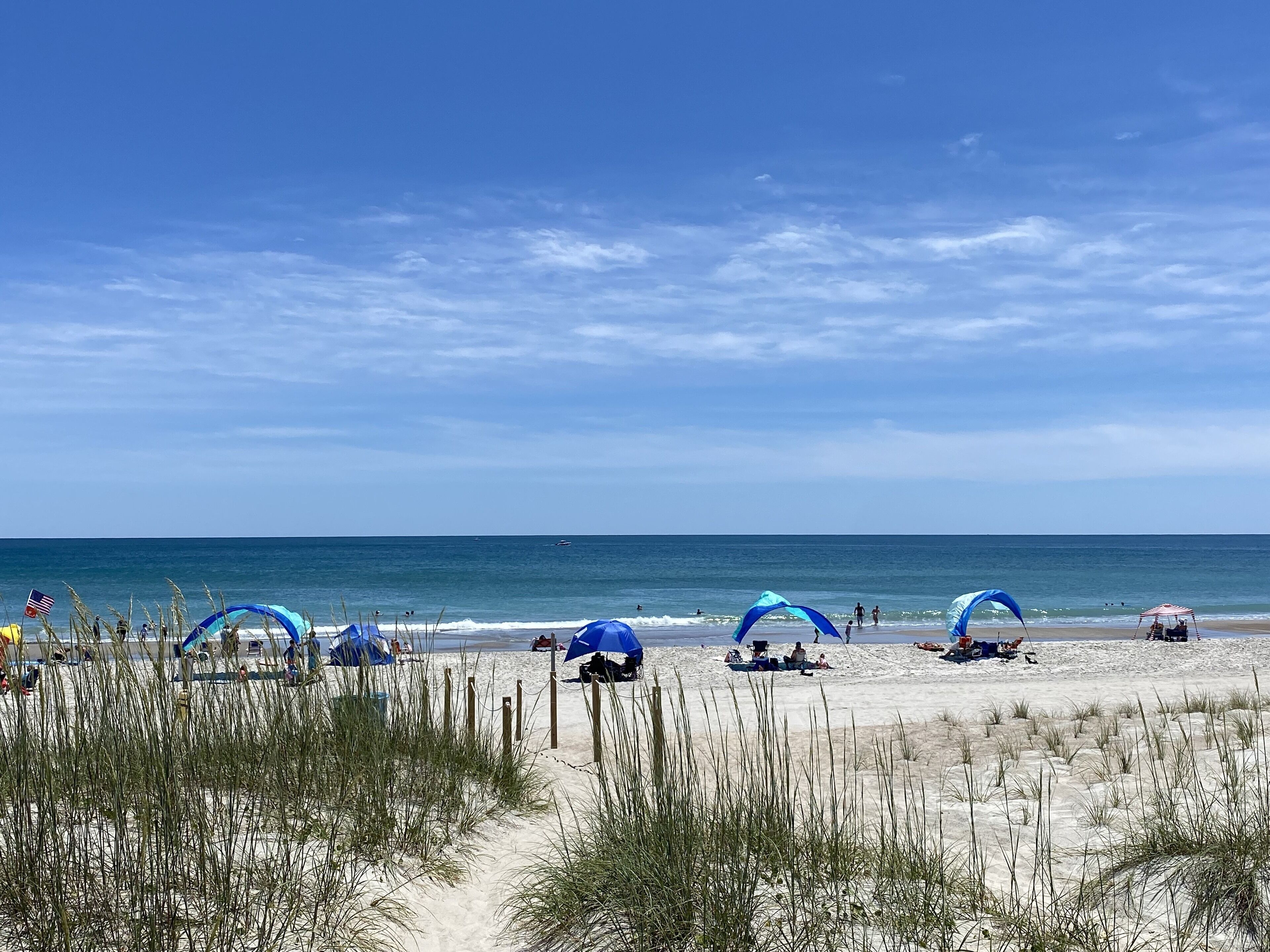 Beach nearby, sun loungers